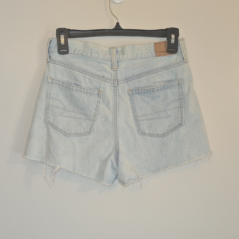 American Eagle Light Blue Jean Shorts with Lace Trim LOT J - Picture 3 of 6